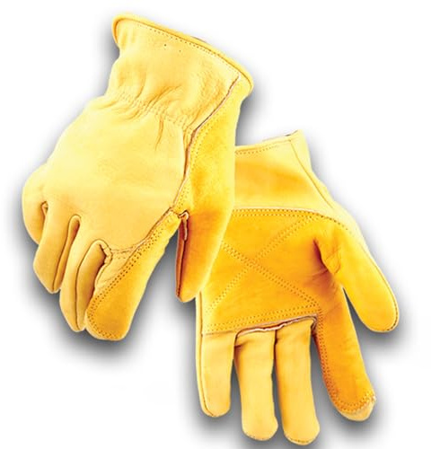 Fencing Work Gloves, Gold Cowhide, Men's L -207L