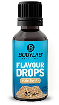 Bodylab24 Flavour Drops | 30ml | Butter Biscuits | Leckere, kalorienfreie Aromen für deinen Eiweißshake, Smoothie, Joghurt, Quark oder zum Backen
