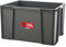 SUNDIS Master Box, bac de rangement 75L en plastique recyclé, robuste et renforcé, parois droites, superposable et combinable, idéal pour l’atelier, le bricolage ou le transport