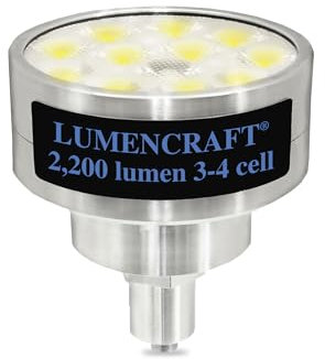 Lumencraft Kit de conversión LED para linterna Maglite - 2000 lúmenes para celda 3D - Actualización de alta potencia para Maglight con 12 emisores Cree XTE