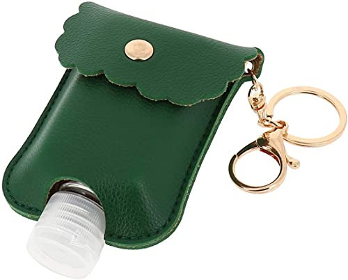 Accessoire Top Tendance Porte Clé avec Flacon pour Gel Hydroalcoolique (Vert)