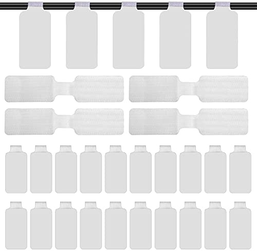 60 Pieces White Cable Wire Label Cord Tag for Charger, Self Adhesive