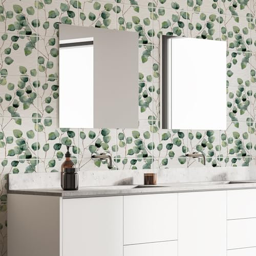 RE-COVERTILES - Adesivi per piastrelle bagno e cucina 18 pz 20x20 cm PS00254 - Decorazione murale in PVC impermeabile mattonelle mosaico stile cementine Azulejos