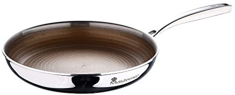 MasterPro GIRO 3 | Sartenes Antiadherentes de 24 cm Tecnología ILAG | Triple Capa Acero Inoxidable y Aluminio Forjado | Mango Ergonómico Acero | Anti Arañazos | Todo Tipo de Cocinas | Libre de PFOA