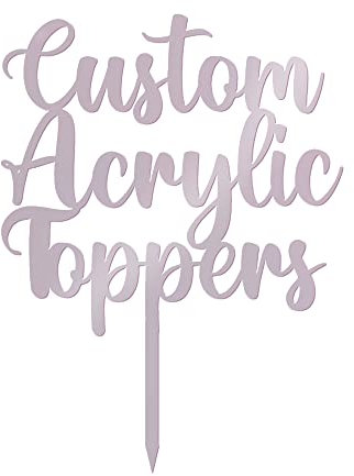 Any Message | Acrylic Custom Cake Topper | Personalised Cake Toppers | Happy Birthday | Wedding Decoration Table Centre Piece Party Decoration | Strong 3mm Acrylic (MIRROR ROSE GOLD)