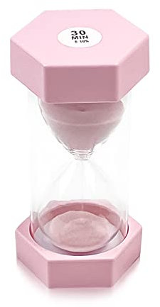 Sablier à minuterie 30 Min, Sabliers pour Enfants, Minuterie de Cuisine, pour Salle de Classe, Jeux à la Maison, Bureau, Exercice, décoration, Rose, 30 Minutes30