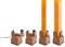 RCHYFEED Verstellbare Betterhöhung Möbelerhöhung 5 cm mit Schraubklemme, Betterhöher 2 Zoll Schwerlast Stuhlerhöhungen, 4 Stück Möbelerhöher für 0,8-1,6'' Breite Quadrat & Runde Stuhlbein, Braun