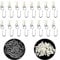 Catelves 100 Stück Gardinenhaken Gleiter, Gardinenröllchen, Curtain Hooks, Osengleiter, Gardinenhaken für Schienen, für Schiene, Curtain Hooks Türvorhang Duschvorhänge