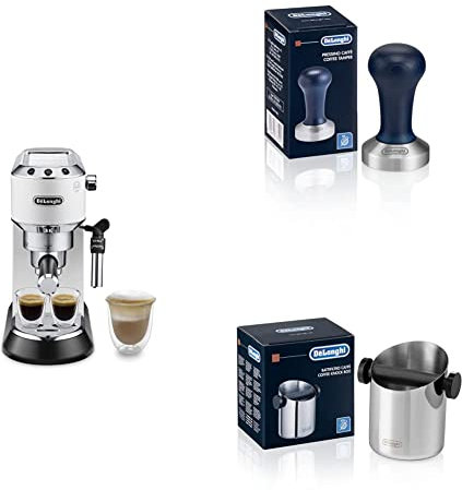 De'Longhi Dedica, Tamper, Knock-Box, Milchkännchen