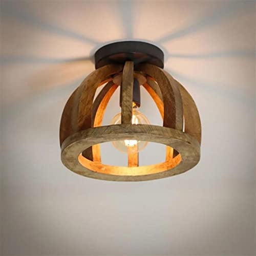famlights in Natur-hell industrielle Dekorativ EDDA E27 Mangoholz Esszimmer Schlafzimmer | 1-flammig