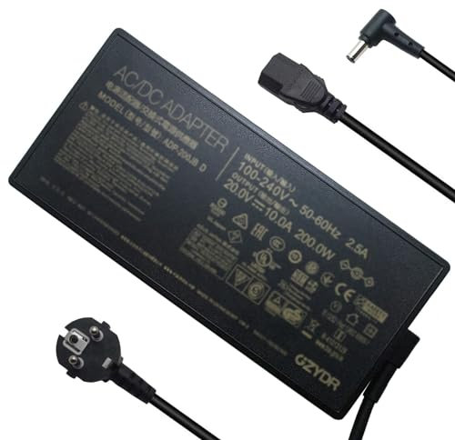 200 W 20 V 10 A Adaptador de cargador para ordenador portátil compatible con ASUS ADP-200JB D ADP-200JB DA ROG Zephyrus G15 GA503 GA503QM GA503QS GA503QR ROG Strix G15 G513IE TUF Dash F15 Cargador