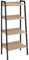 tectake® Leiterregal mit 4/5 Ebenen, schmales Regal, Standregal, Nischenregal, Möbel für Arbeitszimmer, Badezimmer Regal, Bücherregal Wand, 57,5 x 34 x 138 cm - Industrial Holz hell, Eiche Sonoma
