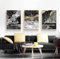 LPFNSF Peinture sur toile motif calligraphie arabe islamique, fond en marbre noir, poster avec citations islamiques, impression simple sans cadre photo, 40 x 60 cm x 3