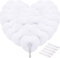 LUCKYKODOR 36 Stück Fächer Hochzeit Papierfächer Handfächer Weiß Hochzeitsfächer Papierfächer Herzförmiges Faltbar Taschenfächer für Hochzeit Bevorzugung Party Beutel Füller Wand Dekoration