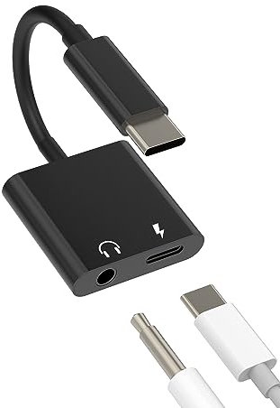 Adaptateur USB C vers Jack Ecouteur 3.5mm Cable(2en1) Casque Chargeur USB-C Écouteur DAC Audio Compatible pour Huawei Xiaomi Redmi Samsung S21 Câble Double Prise Adapteur Voiture AUX Auxiliaire