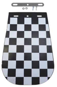 Spritzlappen Schutzblech Gummi – Racing Flagge – 165x240 mm – Passend für Hercules, Sachs, DKW, Puch, Zündapp, Simson, Rixe, Solo – Universal Spritzschutz