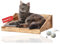 Rohrschneider Katzen Kletterstufe mit Kissen | Katzentreppe Wand als Spiel- und Trainingsmöglichkeit | Katzen Wandelement sicher u. stabil | Katzenwandmöbel aus hochwertigen Materialien (3er Set)