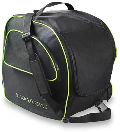 Black Crevice Skischuh- and Helmtasche, schwarz/gelb