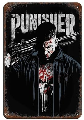 TV The Punisher Poster (4) Blechschild Vintage Metall Pub Club Cafe Bar Home Wandkunst Dekoration Poster Retro 20 x 30 cm