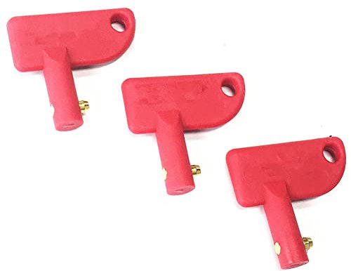 QIGESHILIU Battery Disconnect Switch Key, Cut Off Isolator Switch Spare Keys For Auto Boat Truck Marine 3PCS