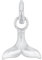Amor Charm 925 Sterling Silber Damen Charms, 1,9 cm, Silber, Flosse, Kommt in Schmuck Geschenk Box, 2038477