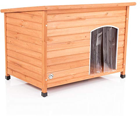 Dog Kennel Insulated Large Size 113.5cm Wide by Cozy Pet, 4 Sizes Removable Insulated Floor, Dog House, Kennels, Houses, Anti-Chew Door Surround Dog Run DK01L