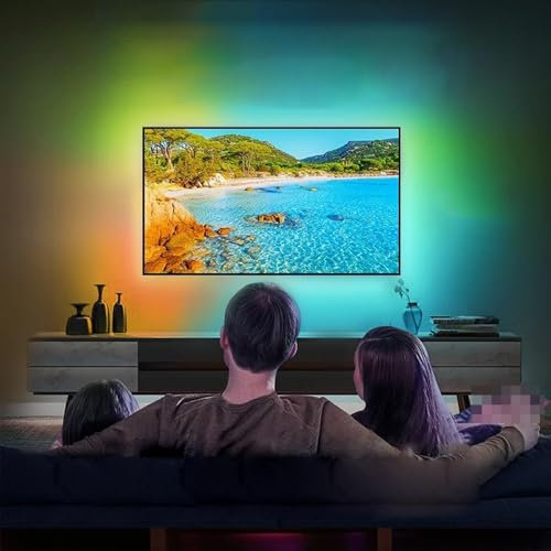 ZYHAOYAN Led Lights For TV, Multi-mode Led Lights Strip, Immersive Viewing Experience Synchronized With Music Easy To Install For Multiple TV Sizes Suitable For TV Backgrounds(60-75IN)