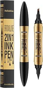 microblading augenbrauenstift wasserdicht, 2-in-1augenbra uenstift und eyeliner braun Quick Drying langlebig und für das tägliche Make-up geeignet (02# dunkelbraun)