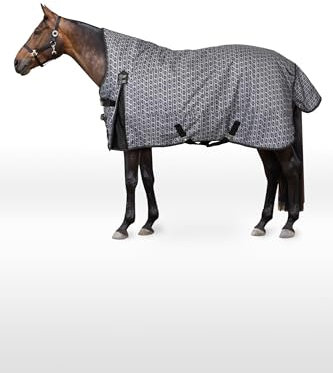 Horze Pferde Winterdecke 1200D Avalance mit hohem Hals, 300g, Caviar, 155