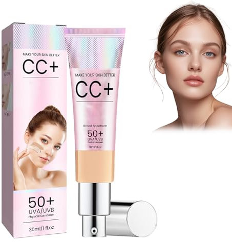 Rostblant CC+ Anti-Aging-Creme und Foundation, hohe Deckkraft, wasserfest, Liquid CC Cream mit SPF 50+, Full Coverage Foundation für Alle Hauttypen, natürliches Finish(normaler Hautton)
