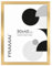 FRAMAI® Bilderrahmen 30x40 cm Gold MDF Umweltfreundlichem Rahmen mit Bruchsicheren Plexi, Aufhänger und Aufsteller