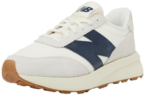 NEW BALANCE Men's 370 Sneaker, Off White Black, 9 UK
