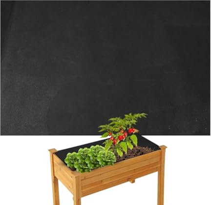 Raised Garden Bed Liner - Waterproof Landscaping Fabric | Breathable & Reusable Raised Flower Bed Planter Liner | Planter Basket Fabric for Yard, Vegetables, Patios, Decking