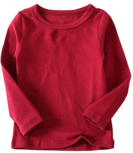 Beganly Girls T-Shirt Warm Soft Basic Tee Toddler Under Layer Piece Kids Cotton Long Sleeve Tops