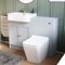 Nes Home Matte Grey 1100mm Traditional Vanity Basin WC Unit & Toilet Unit