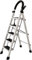 OHMG Escabeau en Acier 5 Marches Tabouret Marche Pied Pliant Echelle avec Pieds Anti Dérapant Max 150kg,Échelle Pliable avec Marches et Pieds Antidérapants,Charge 150 kg