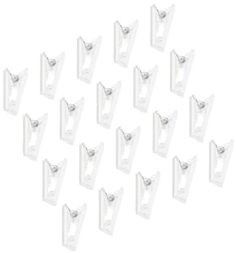 DOITOOL 20 Stück Transparente Klebe Clips für Karten Selbstklebende Federclips für Id Karten Badges Fotos für Büro und Zuhause Leicht und Wiederverwendbar