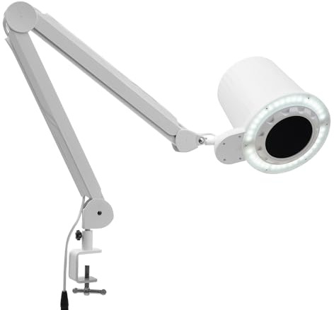 Aspirazione della polvere per unghie 55 W professionale raccoglitore per unghie con luce a LED con regolazione di ventilazione a 10 livelli, angolo regolabile per montaggio da tavolo