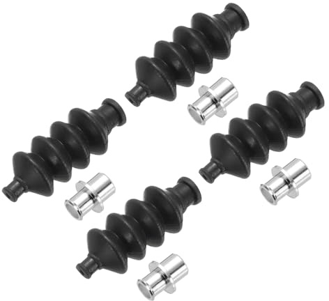 sourcing map 4 Sets 32 mm wasserdichte Schubstange Gummidichtung Faltenbalg mit Aluminiumhalterung für ferngesteuertes Boot, bürstenloses Elektroboot, Auto