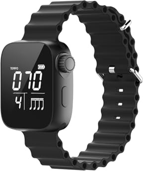 Plyisty Tragbare Vibrierende Metronom -Uhr, Schaltbares Metronom- oder Sportmodus für Instrumentalanfänger, Musiker mit Magnetischem Ladungskabel