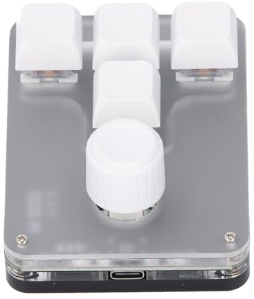 Marhynchus Teclado Mecánico 4 Teclas Switch Blue Switch con Exquisita Artesanía para el Control Industrial,