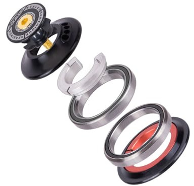 Zeizafa Universal Bike Headsets Aluminum Sealing Bearing Straight Tapered Fork Bearing Internal Cables Managements Internal Routing Cable Hole