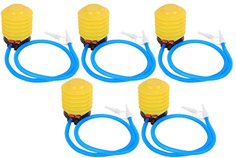 Mavaol 5PCS gelbe Fußluftpumpe 4,5 Zoll Kunststoff Hochzeit Festivals Ballon Yoga Ball Inflator
