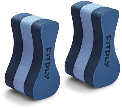 Fitply 2PCS Pull Buoy Swim Buoy - EVA 3-Layer Swimming Aid, Pool Buoy for Lap Swim Training, Perfect Swimming Buoy for Adults, Kids, and Beginners (Dark Blue)