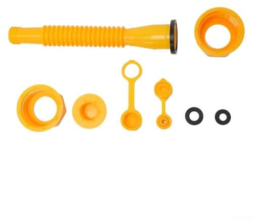 Beccuccio di ricambio per taniche di gas e kit di sfiato in plastica rinforzata flessibile per taniche di carburante in plastica compatibile con tappo Midwest Old Style