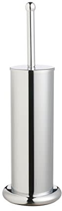 WENKO WC-Garnitur Rondo - WC-Bürstenhalter, verchromtes Metall, 12.5 x 41 x 12.5 cm, Silber