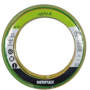 Bobinot de câble - Bobine de Fils électrique - Câble électrique - Couronne de câble - Bobinot Câble Souple 10 mètres H07VK 2,5 mm ² - Jaune/Vert - 205325