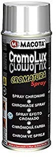 Macota CROMOLUX Vernice Cromata Spray 400ml Cromatura Resistente al Calore Cromo