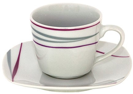 Van Well Espressotasse 10cl mit Espressountertasse 12,1cm Caviano