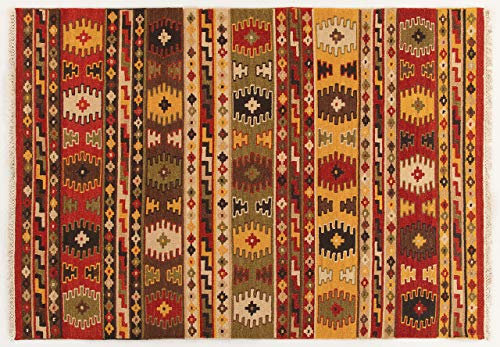 Kilim Carpets by Jalal Teppich Kilim Sivas 3 rot/mehrfarbig 60 X 90 cm